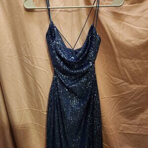 Windsor blue dress (HOCO, homecoming)